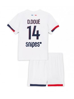 Paris Saint-Germain Desire Doue #14 Dječji Gostujuci Dres kompleti 2025-26 Kratak Rukavima (+ kratke hlače)